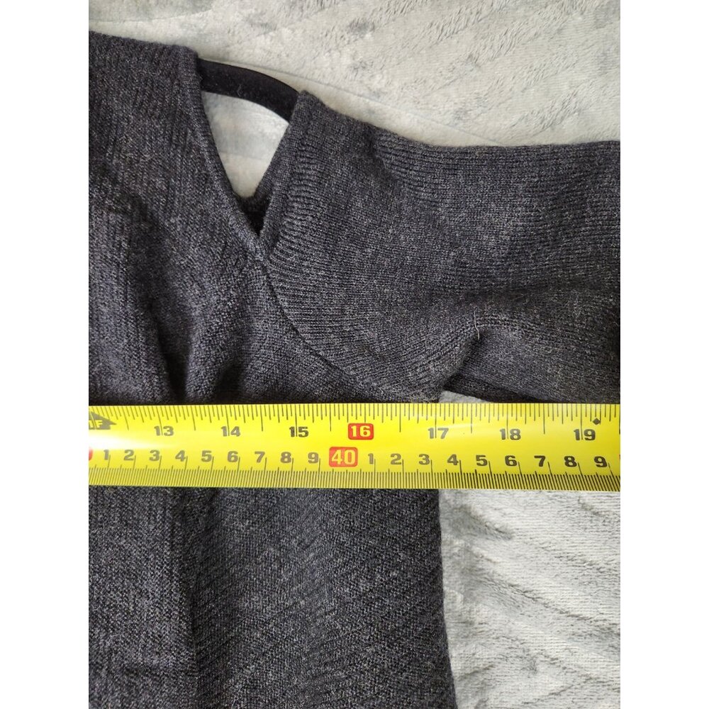 AllSaints‎ Women's Sweater Size Small 100% Merino Wool Open Front Cardigan Black - Picture 11 of 13